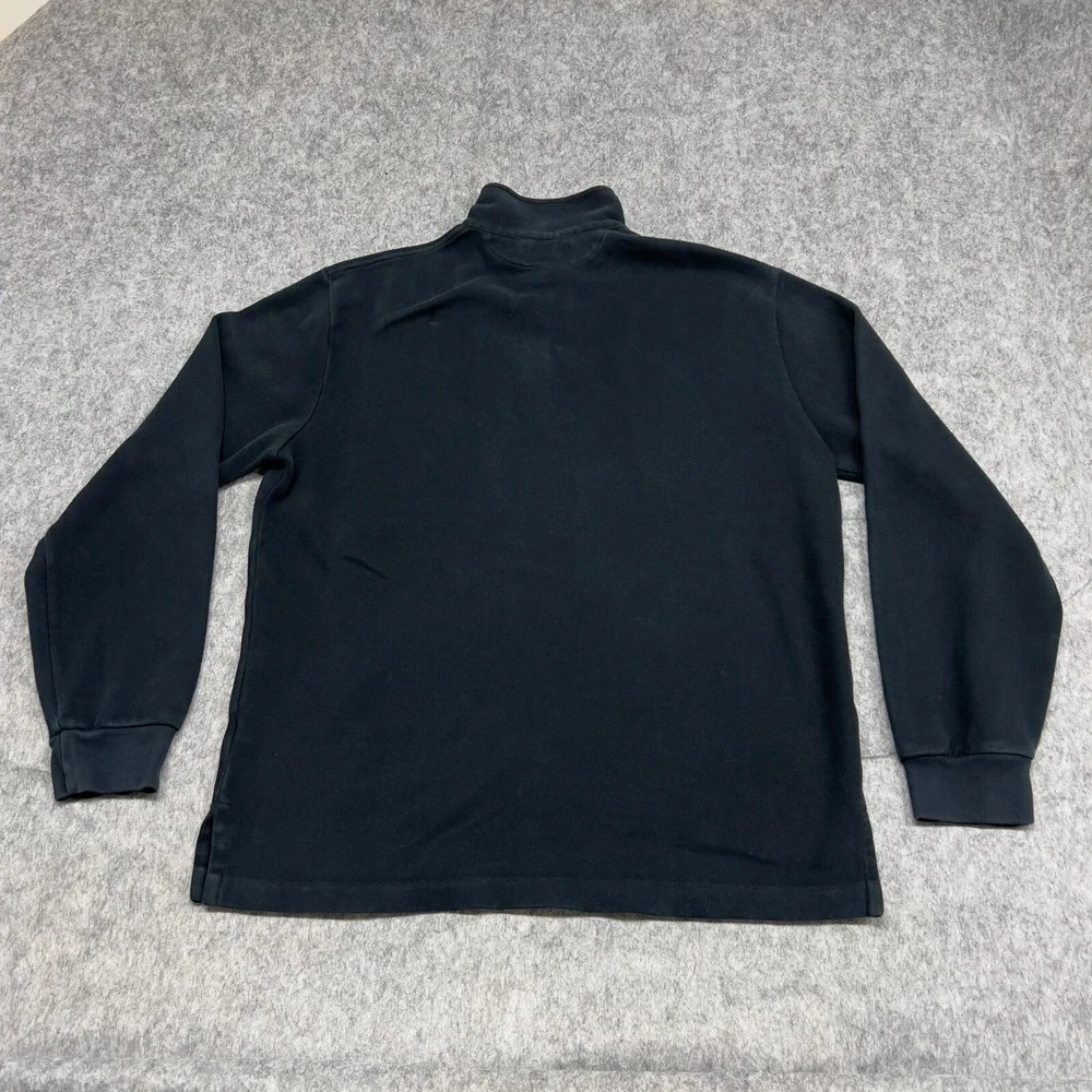 Polo Ralph Lauren Sweater Mens XL Blue Navy Quarter Button Preppy Pullover Pony